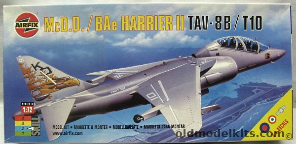 Airfix 1/72 Harrier II TAV-8B/T10 Two Seater - USMC VMAT-203 / 20 Sq RAF / Italian Navy, 04040 plastic model kit
